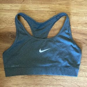 Nike heather gray sports bra